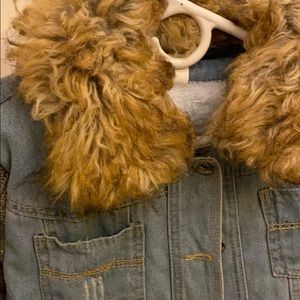 jacket with fur on inside and around neck